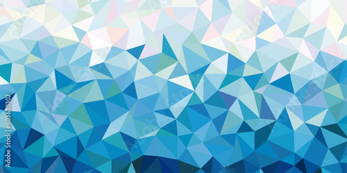 blue low poly abstract background
 photo
