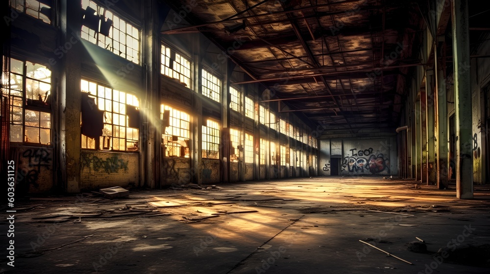 Abandoned Factory, Image Ai Generated	
