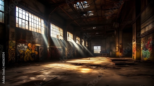 Abandoned Factory, Image Ai Generated 