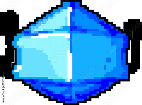 medical respirator mask game pixel art retro vector. bit medical respirator mask. old vintage illustration