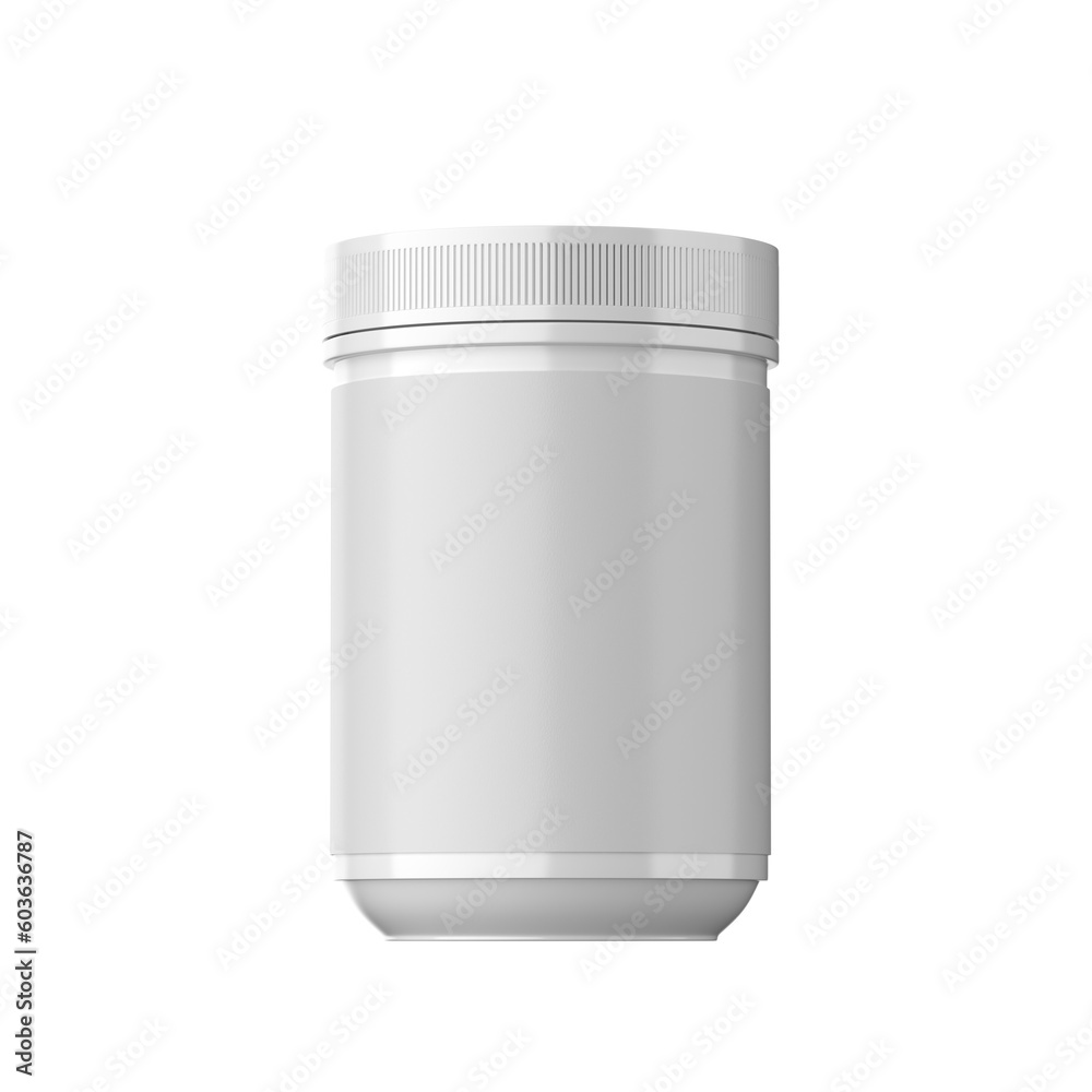 3D bottle Jar mockup for packaging on isolate white background 3D bottle Jar mockup for packaging on isolate white background