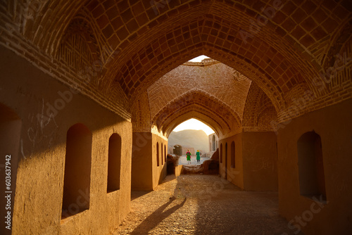 Ruins near the Towers of Silence, built by Zoroastrians in Yazd, Iran photo