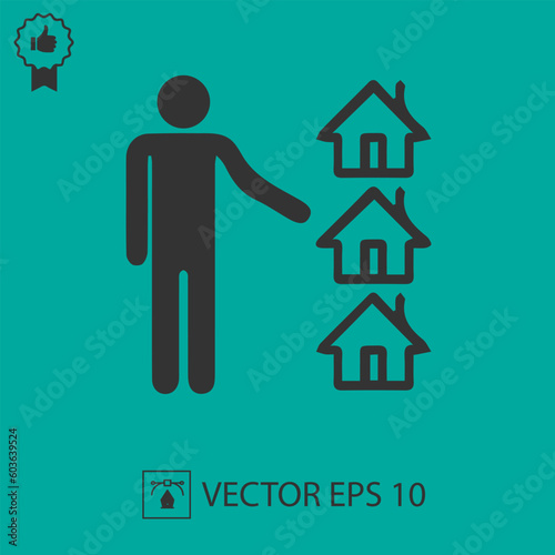 Real estate business vector icon eps 10.