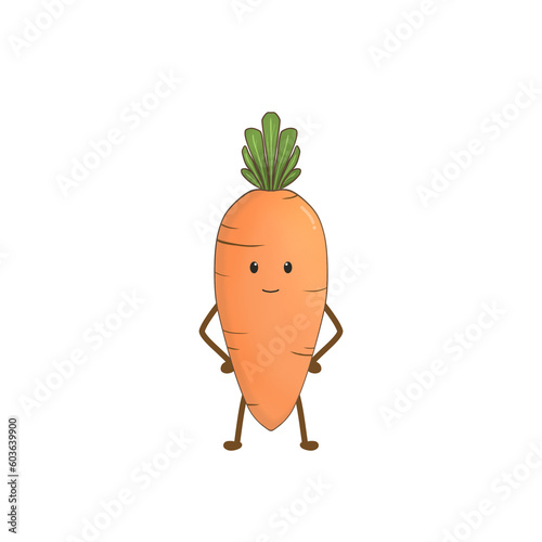 Little carrot cartoon character illustration 