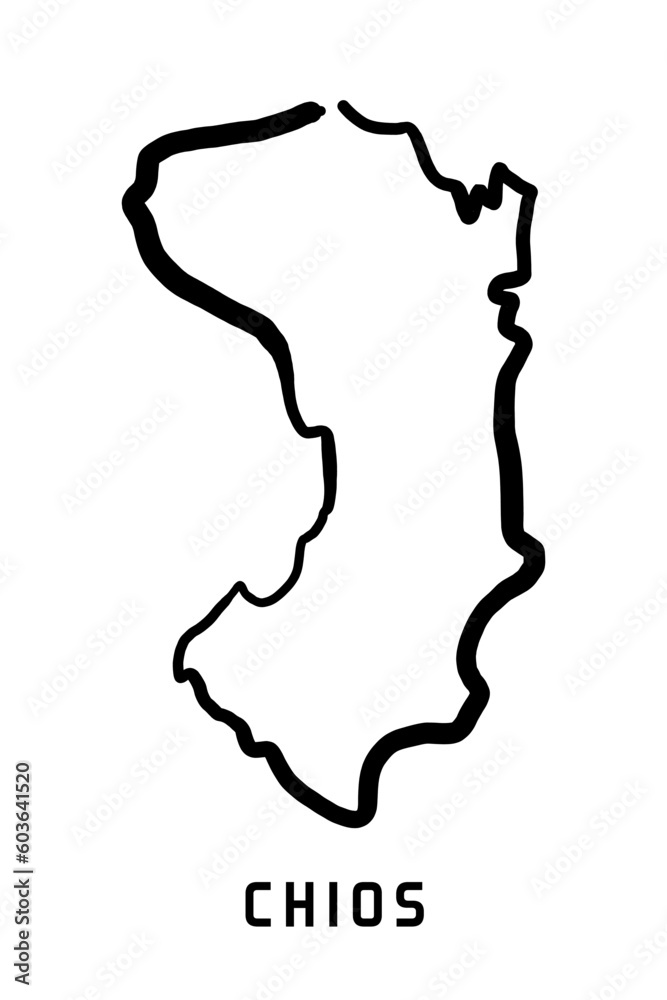 Chios island map in Greece Chios island map in Greece