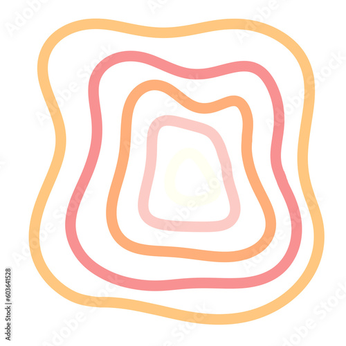 rainbow line simple pastel decoration