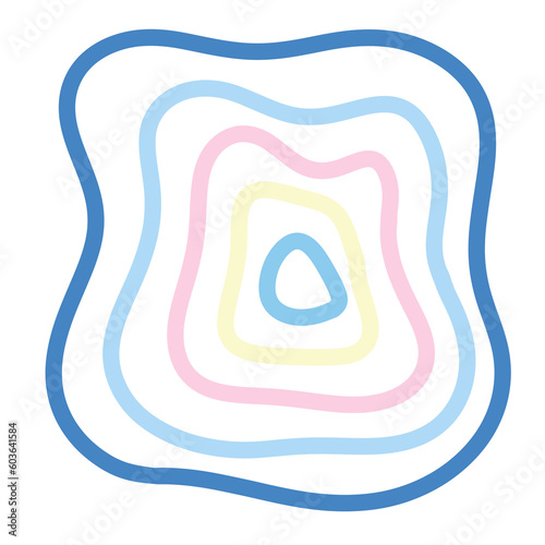 illustration of a pacifier line color pastel rainbow