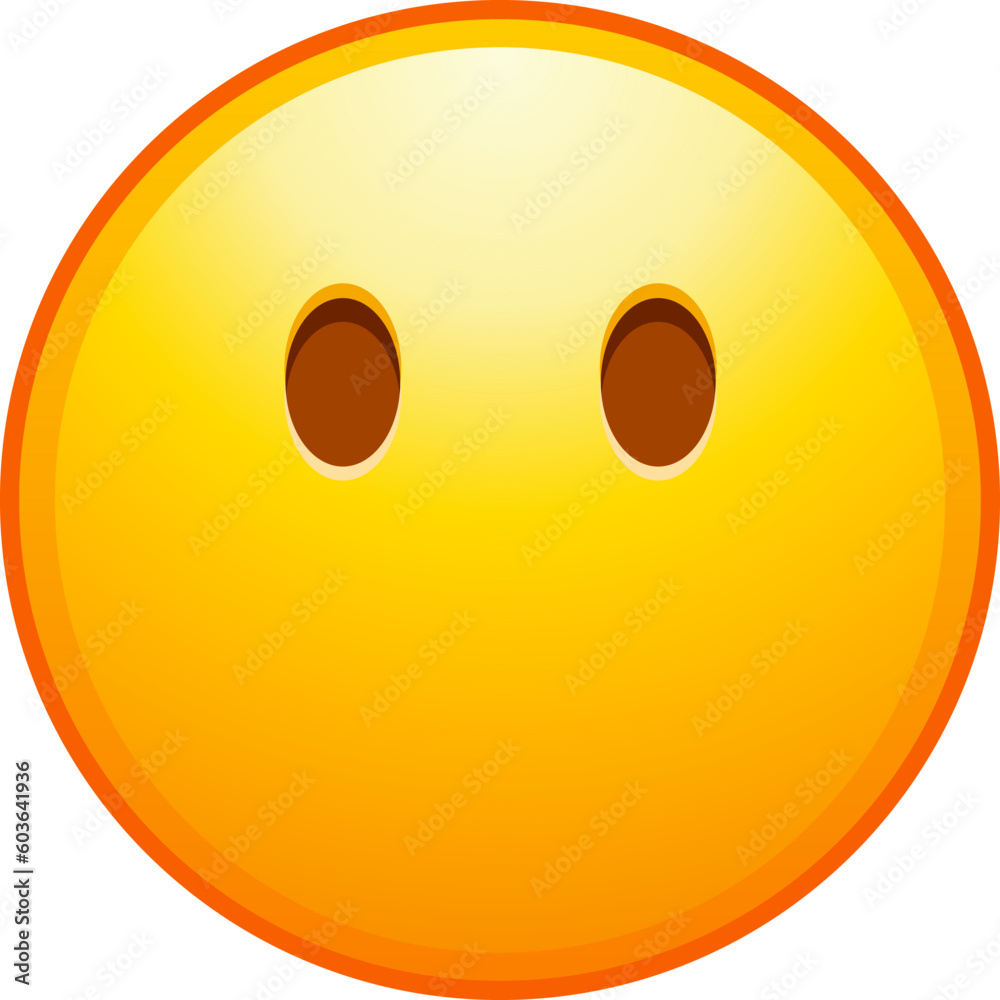 Top quality emoticon. Cute silent emoticon, smiley without mouth emoji