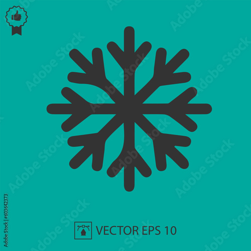 Snowflake icon. Winter symbol.