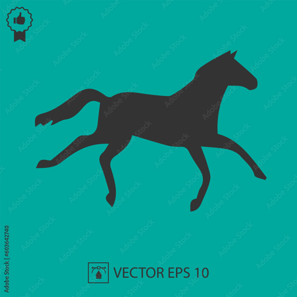 Naklejka premium Horse vector icon eps 10.