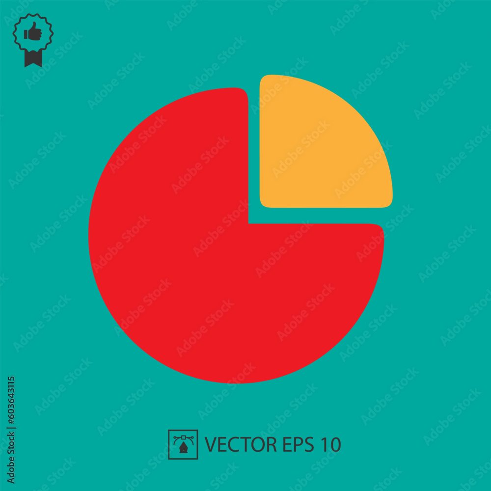 Pie chart vector icon eps 10. Graph symbol. Pie chart vector icon eps 10. Graph symbol.