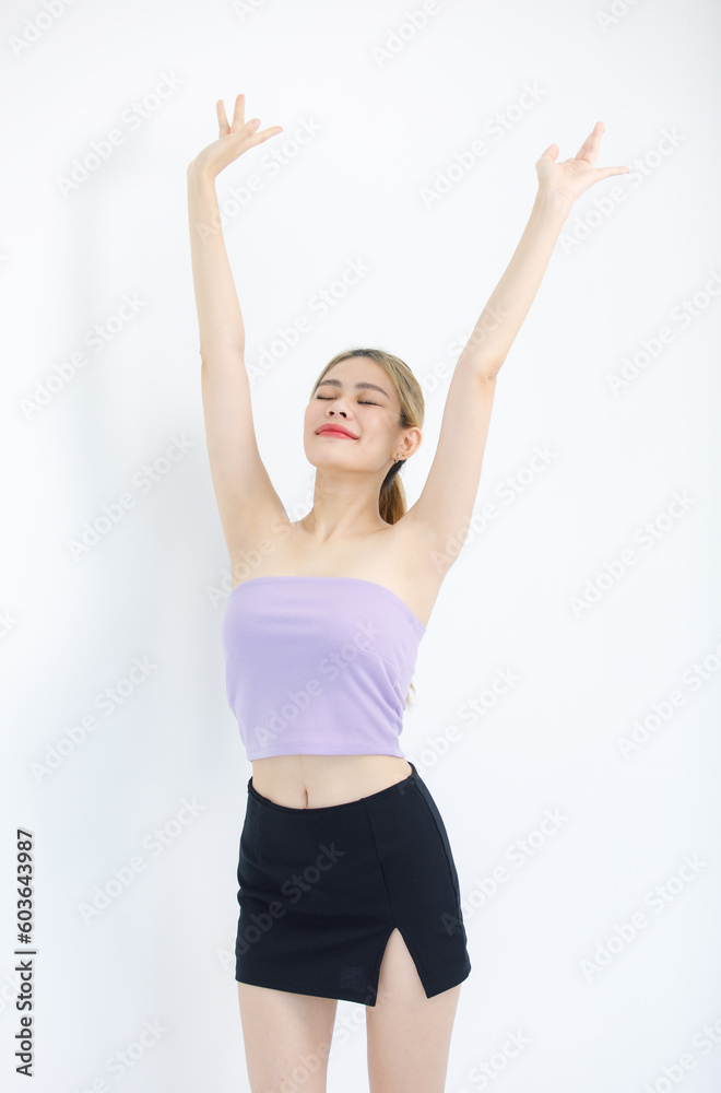 Cheerful Black and White Cute Crop Top