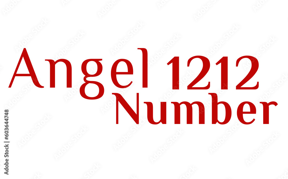 angel number 1212  text and red background 
