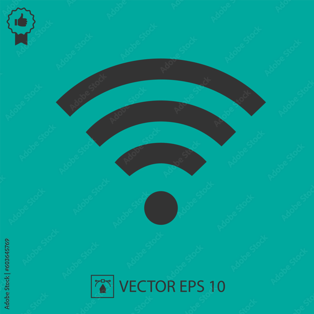 Wireless internet vector icon eps 10. Wi-fi symbol Wireless internet vector icon eps 10. Wi-fi symbol