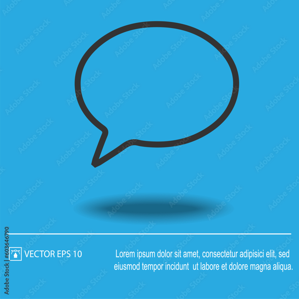 Naklejka premium Chat speech icon bubbles. Vector icon eps 10.