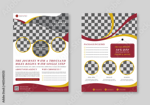 Vertical Travel Tour Agency Flyer Poster Concept Template