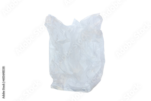 White transparent plastic bag