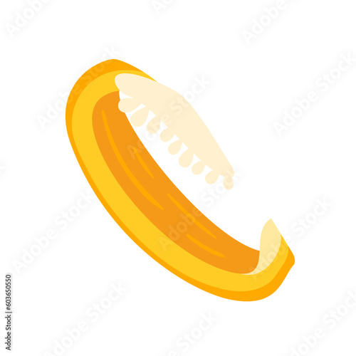 Sweet yellow bell pepper isolated on white background. Bell pepper in Cartoon style. Vector illustration