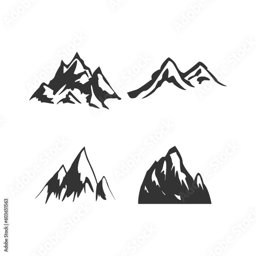 set of mountain icons