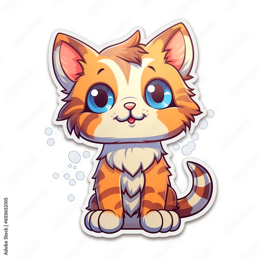 AI Generated Aesthetic cute kitten sticker cartoon style kawaii
AI Generated Aesthetic cute kitten sticker cartoon style kawaii