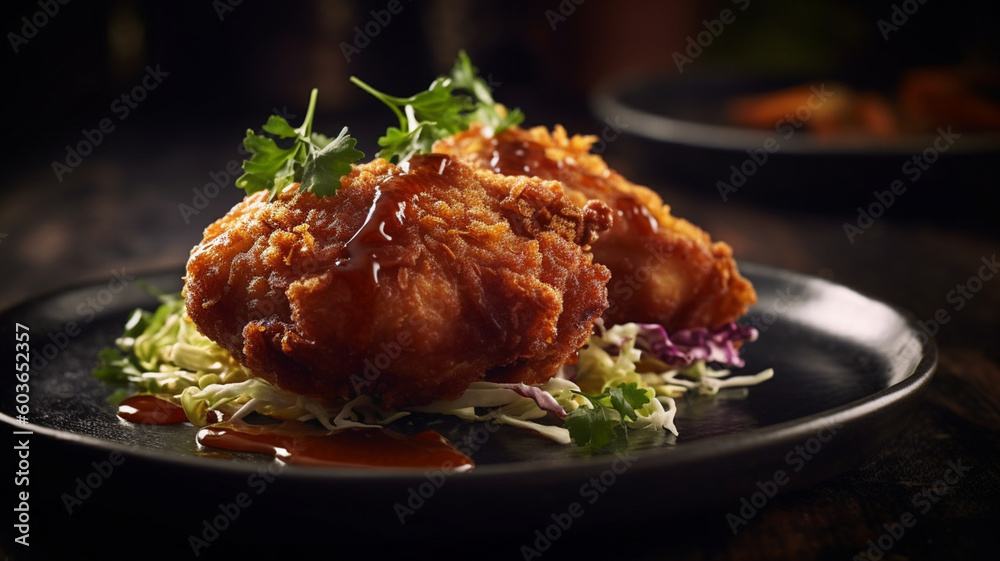 pollo frito alta cocina ..generativa IA pollo frito alta cocina ..generativa IA