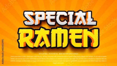 Asian 3d editable text effect
