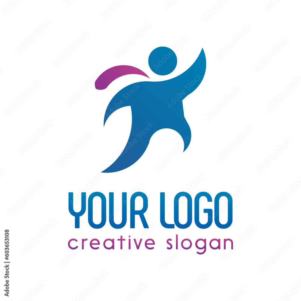 Fototapeta premium find job logo design. creative search work symbol icon vector.