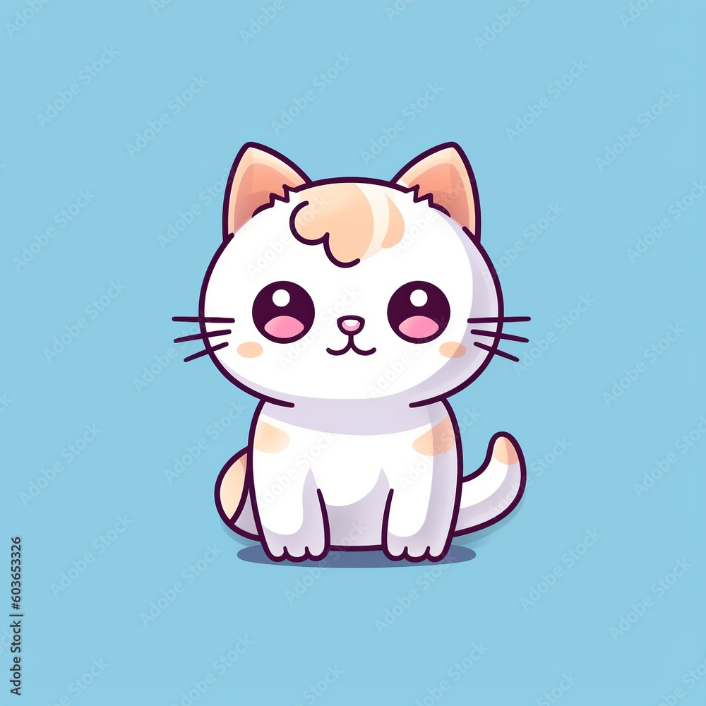 AI Generated Aesthetics kawaii style cat white outline dense color
AI Generated Aesthetics kawaii style cat white outline dense color