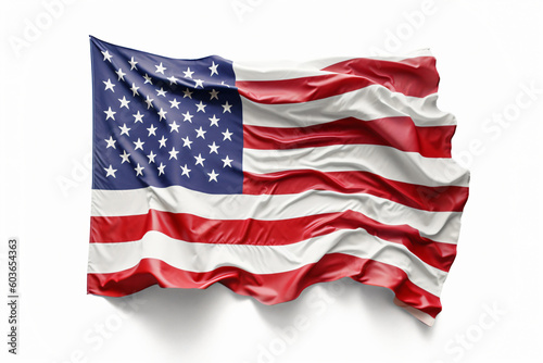Free photo usa america national flag isolated 3d white background made with Generative AI