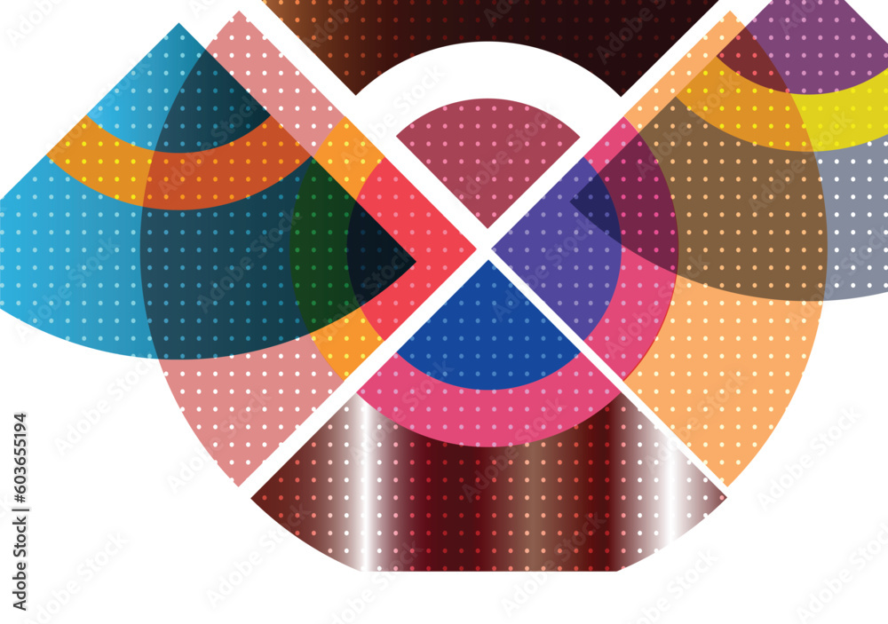 Fototapeta premium Abstract background colorful modern flat geometric layout vectors stock