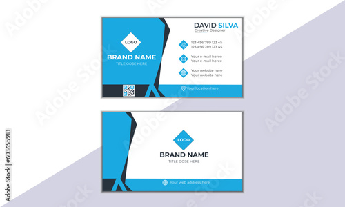 Attractive Creative and Clean Modern Double-Sided Horizontal and Vertical Simple Creative Rectangle Size Print Business Card Template, Vector Illustration Design, Simple Business Card Layout, Business