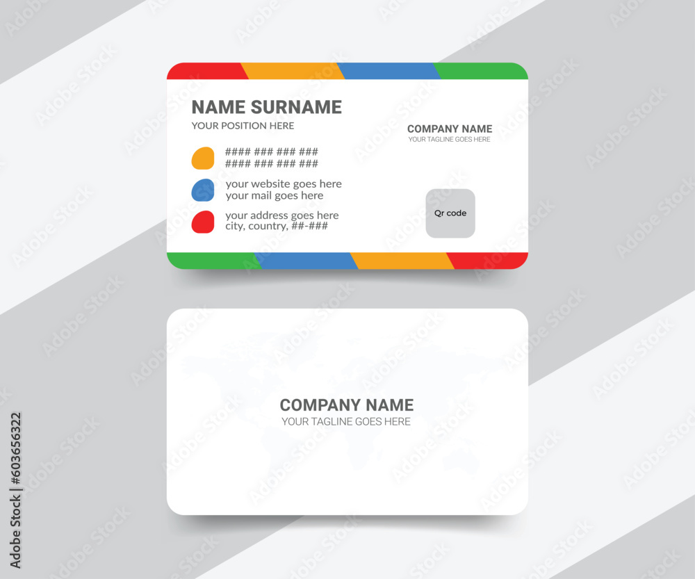 Professional healthcare medical business card design template