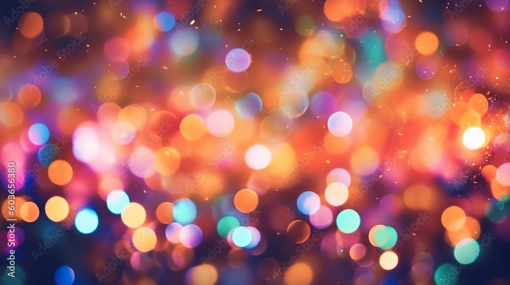 Vibrant Nebula: abstract lights. Abstract lights blur bokeh background. colorful vivid background, generative AI Vibrant Nebula: abstract lights. Abstract lights blur bokeh background. colorful vivid background, generative AI