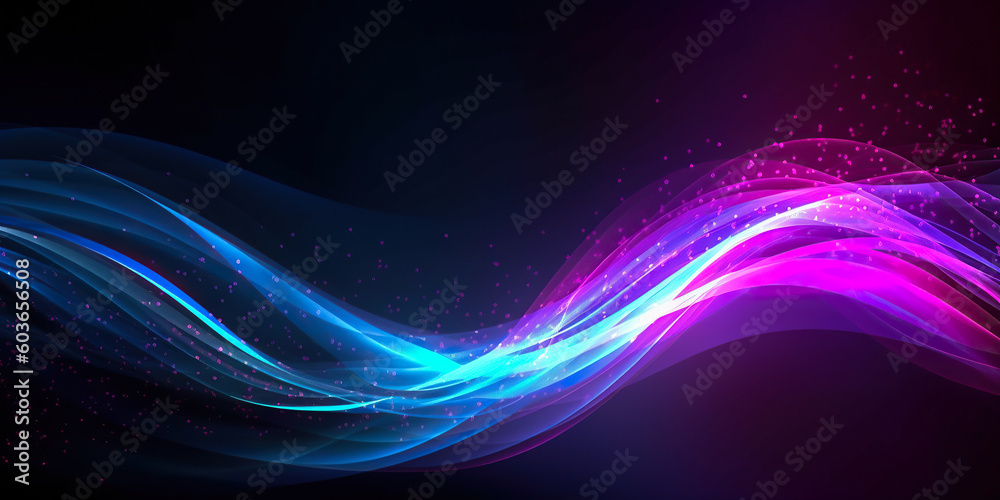 a colorful wave background with blue, purple, and white light effects, Generative AI a colorful wave background with blue, purple, and white light effects, Generative AI
