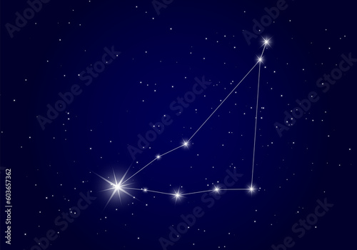 Capricorn constellation background 