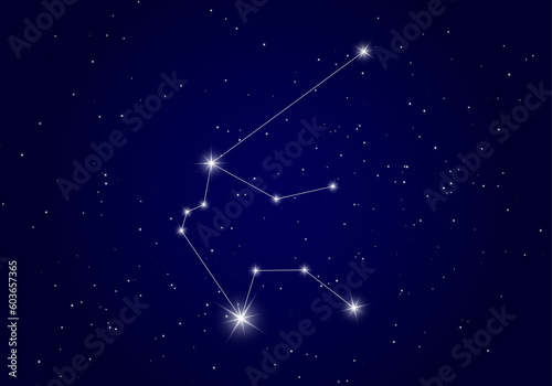 Aquarius constellation background 