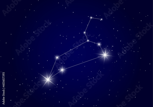 Leo constellation background 