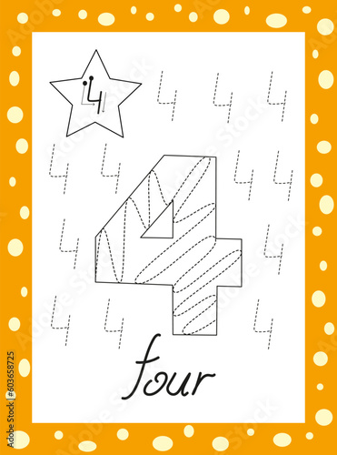 numbers coloring for children. Hand drawn Arabic numerals from one to nine. Hand drawn numbers from 0 to 9 in doodle style isolated on white background. Number. vector illustration
