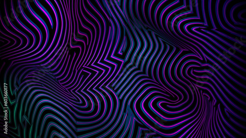 purple blue striped optical illusion background  Generative AI