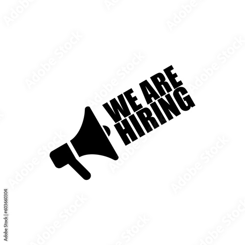 We are hiring icon  isolated on white background 