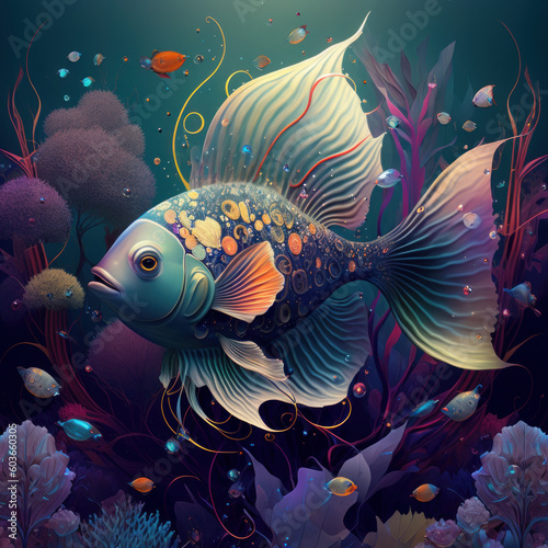 Psychedelic Colorful Fish