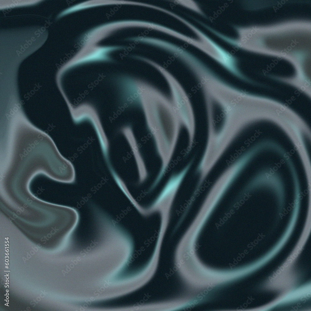 Obraz premium Liquid metallic noise, grain and gradient effect backgrounds, covers and banners