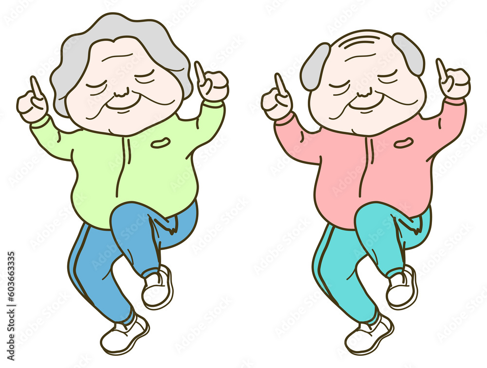 PNG, Joyful Grandma and Grandpa Senior Citizen 1