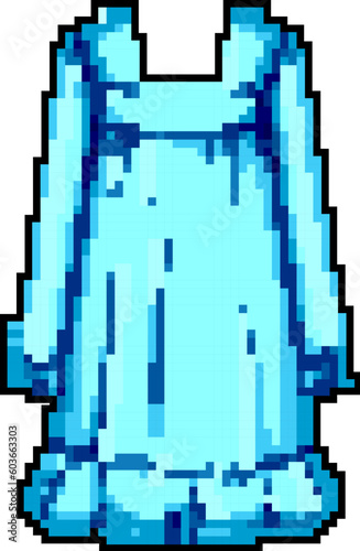 casual nightie sleepshirt women game pixel art retro vector. bit casual nightie sleepshirt women. old vintage illustration