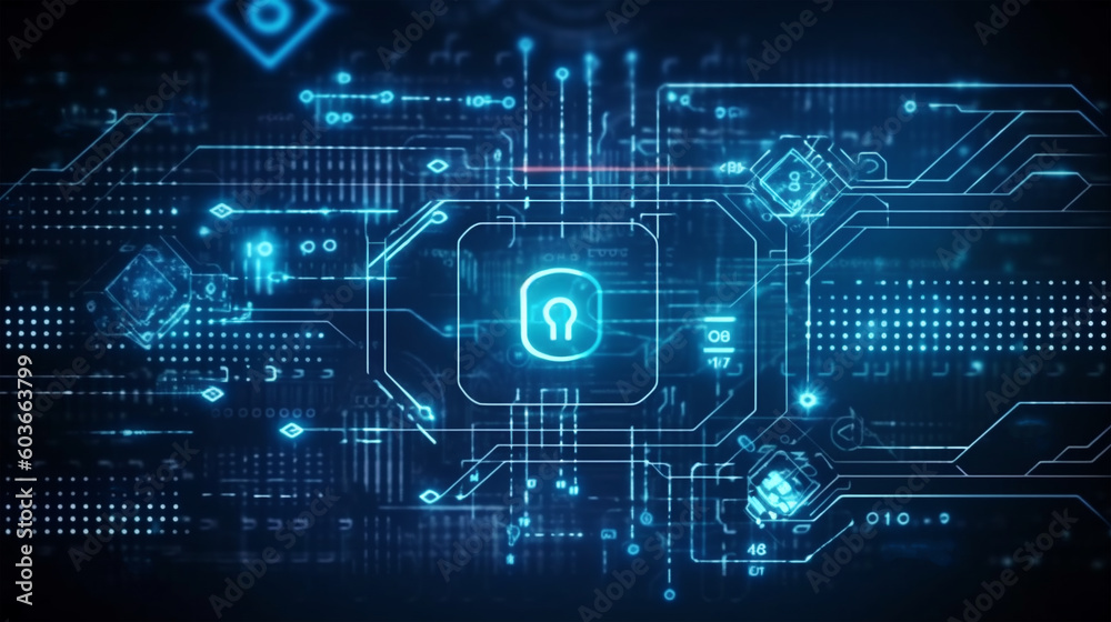 Electronic and digital access, user authentication system, technology and cybernetics, computer security system, cybersecurity, information security, encryption, data protection, Generated AI. Electronic and digital access, user authentication system, technology and cybernetics, computer security system, cybersecurity, information security, encryption, data protection, Generated AI.