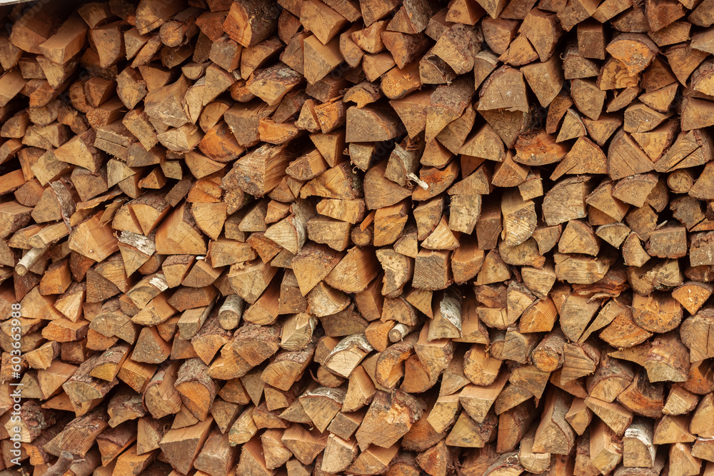Split birch logs for the fireplace are stacked on top of each other. Wood for a picnic. Betulaceae. Firewood Split birch logs for the fireplace are stacked on top of each other. Wood for a picnic. Betulaceae. Firewood