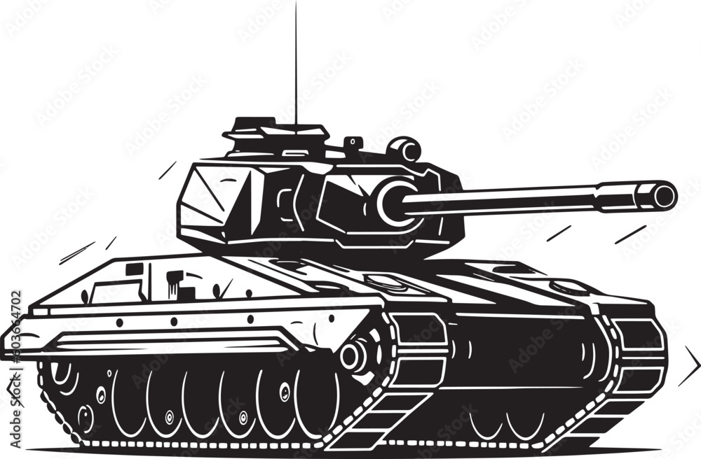 battle tank vector illustration, battle tank vector illustration on isolated white background