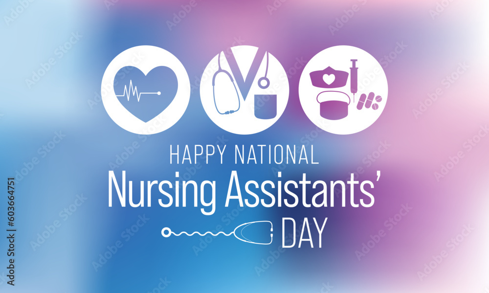 Nursing assistants day is observed every year in June, The main role of a CNA is to provide basic care to patients and help them with daily activities. vector illustration Nursing assistants day is observed every year in June, The main role of a CNA is to provide basic care to patients and help them with daily activities. vector illustration