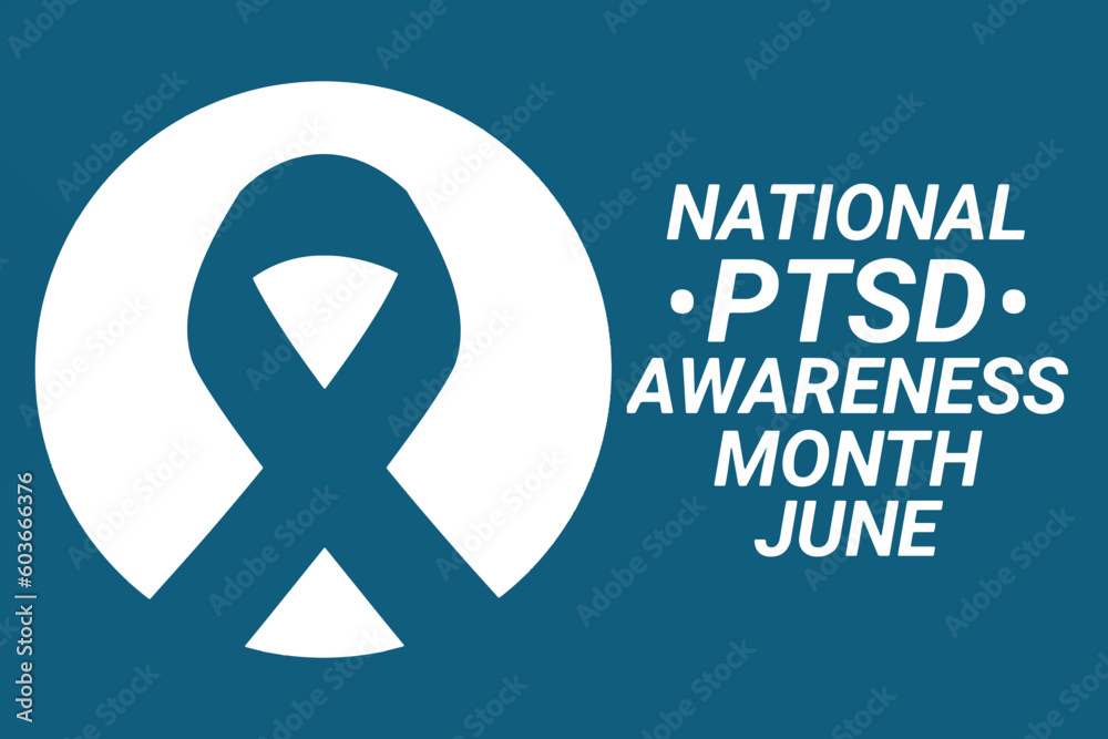 National PTSD Awareness Month. June. Holiday concept. Template for background, banner, card, poster with text inscription. Vector illustration National PTSD Awareness Month. June. Holiday concept. Template for background, banner, card, poster with text inscription. Vector illustration
