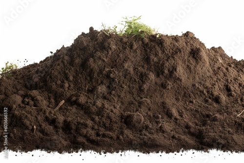 soil isolated on white background. Generated by AI isolated on white background. Generated by AI